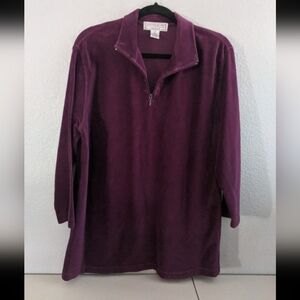 Women's Retro Fashion Activewear Athletic Sweat Pants Top Loungewear Purple